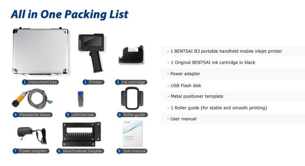 BENTSAI | BT-HH6105B3 Portable Batch Code Handheld Printer Gun